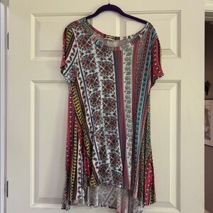 Colorful Bohemian Tunic Top